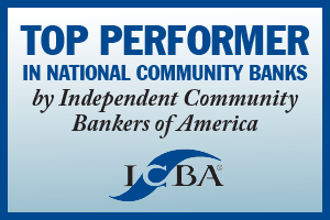 Graphic: Top Performer in National Community Banks by Independent Community Bankers of America