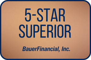 5-Star "Superior" Rated Bank by Bauer Financial Inc.