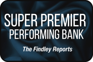 Graphic: Super Premier Performing Bank as designated by Findley Reports Inc.