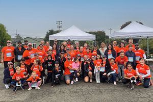 large group of volunteers